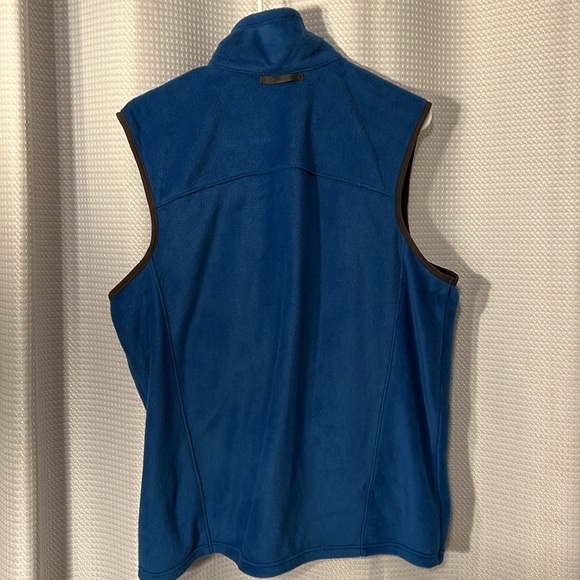 Eddie Bauer Men’s Blue Full Zip Fleece Vest two zipper pocket Size Medium. - Picture 5 of 10